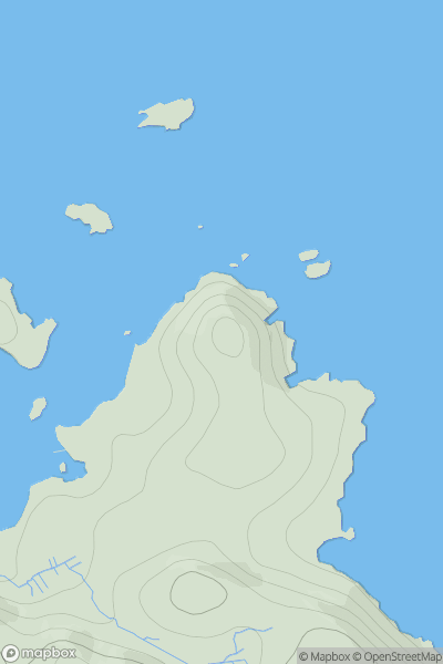 Thumbnail image for Meall Dearg [Scourie to Lairg] [NC112340] showing contour plot for surrounding peak